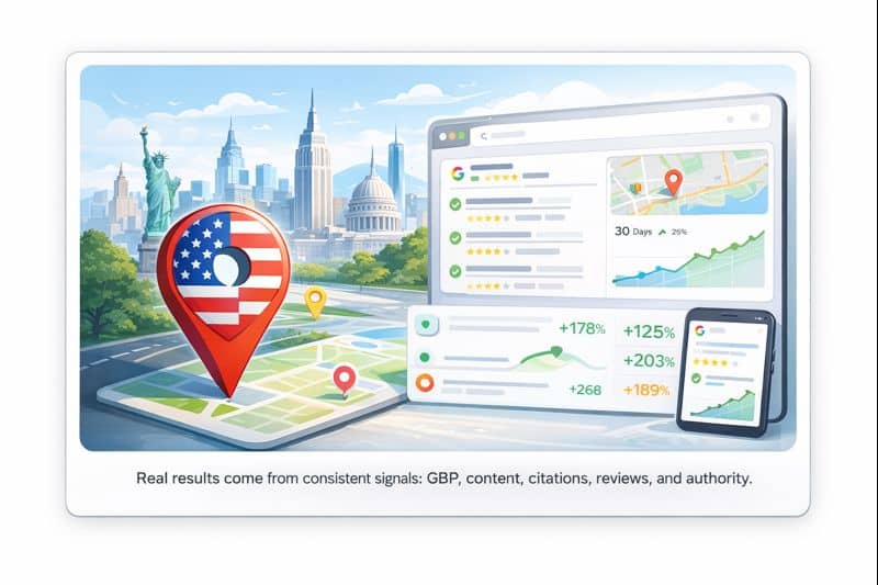 Local SEO Agency USA improving Google Maps rankings and local search visibilit